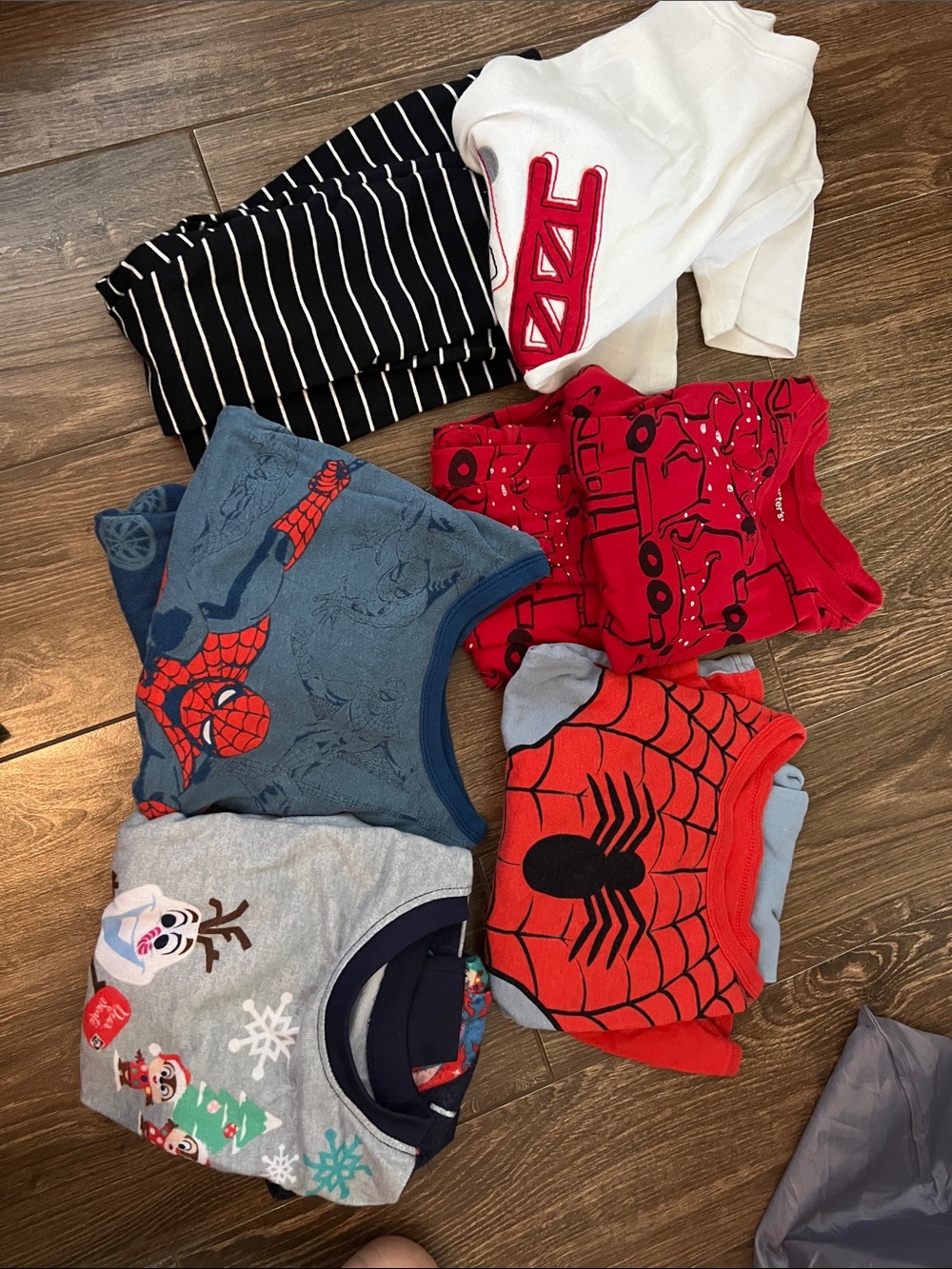 Kids Pajama Set Bundle in Red, Blue, White, Gray, Black